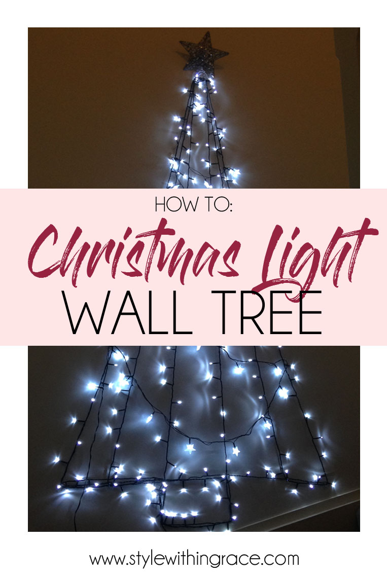 DIY: Christmas Light Wall Tree (A Christmas Tree Alternative) - Style