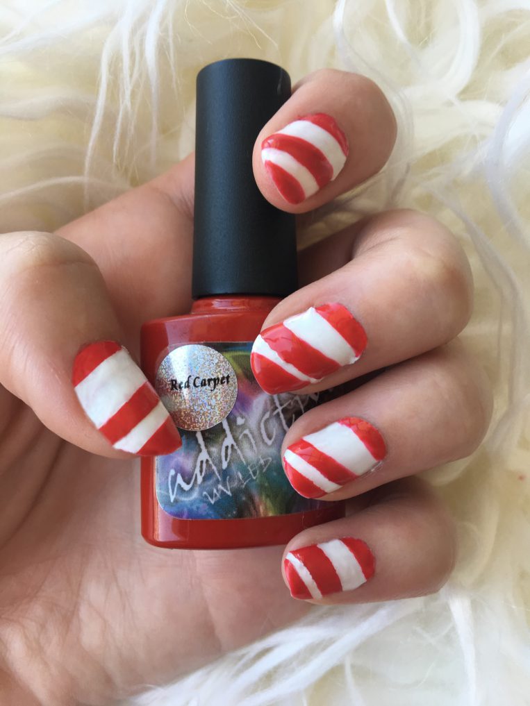 Christmas Candy Cane Nails - Style Within Grace