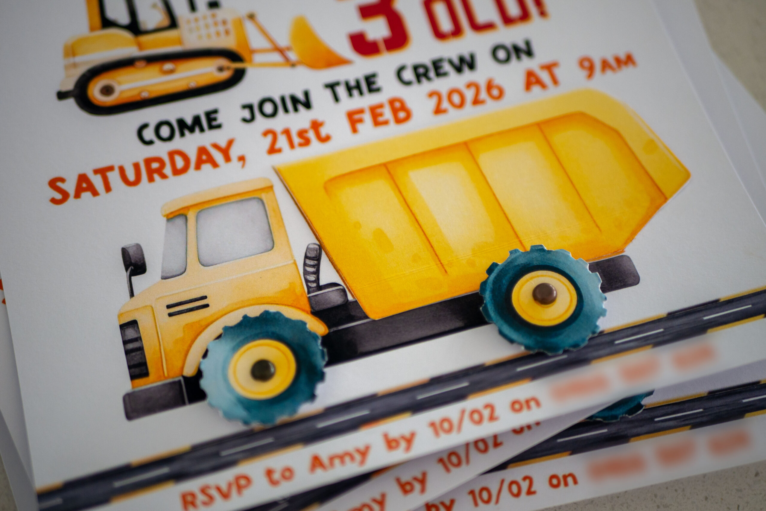 The Ultimate Construction Truck Birthday Party for Kids Construction Birthday Party Lift The Flap Invitation Interactive Truck