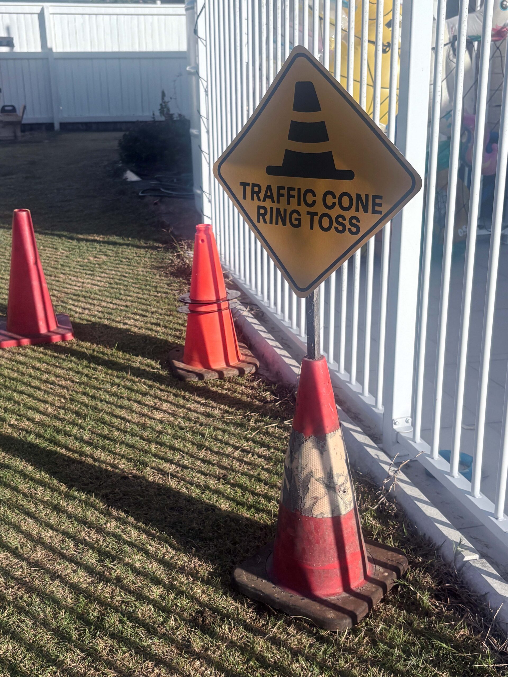 Construction Truck Birthday Party Activities Kids Will Love Traffic Cone Ring Toss CU