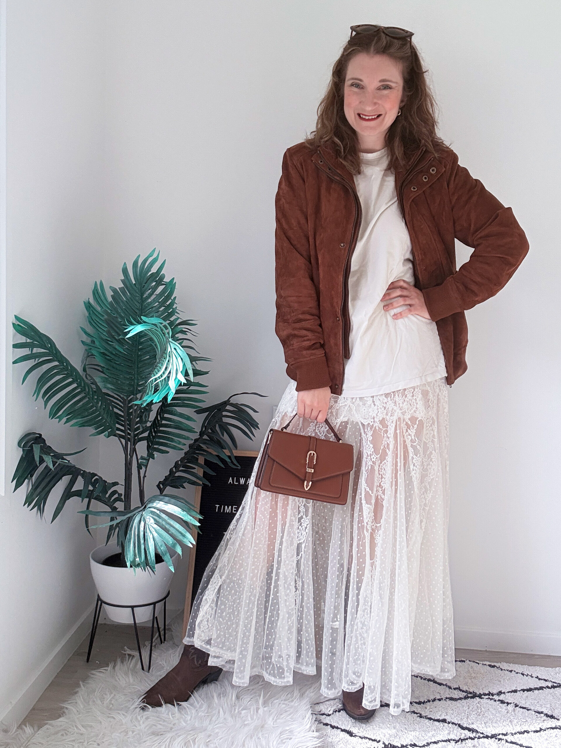 Lester Suede Bomber Wide Outfit 02-2