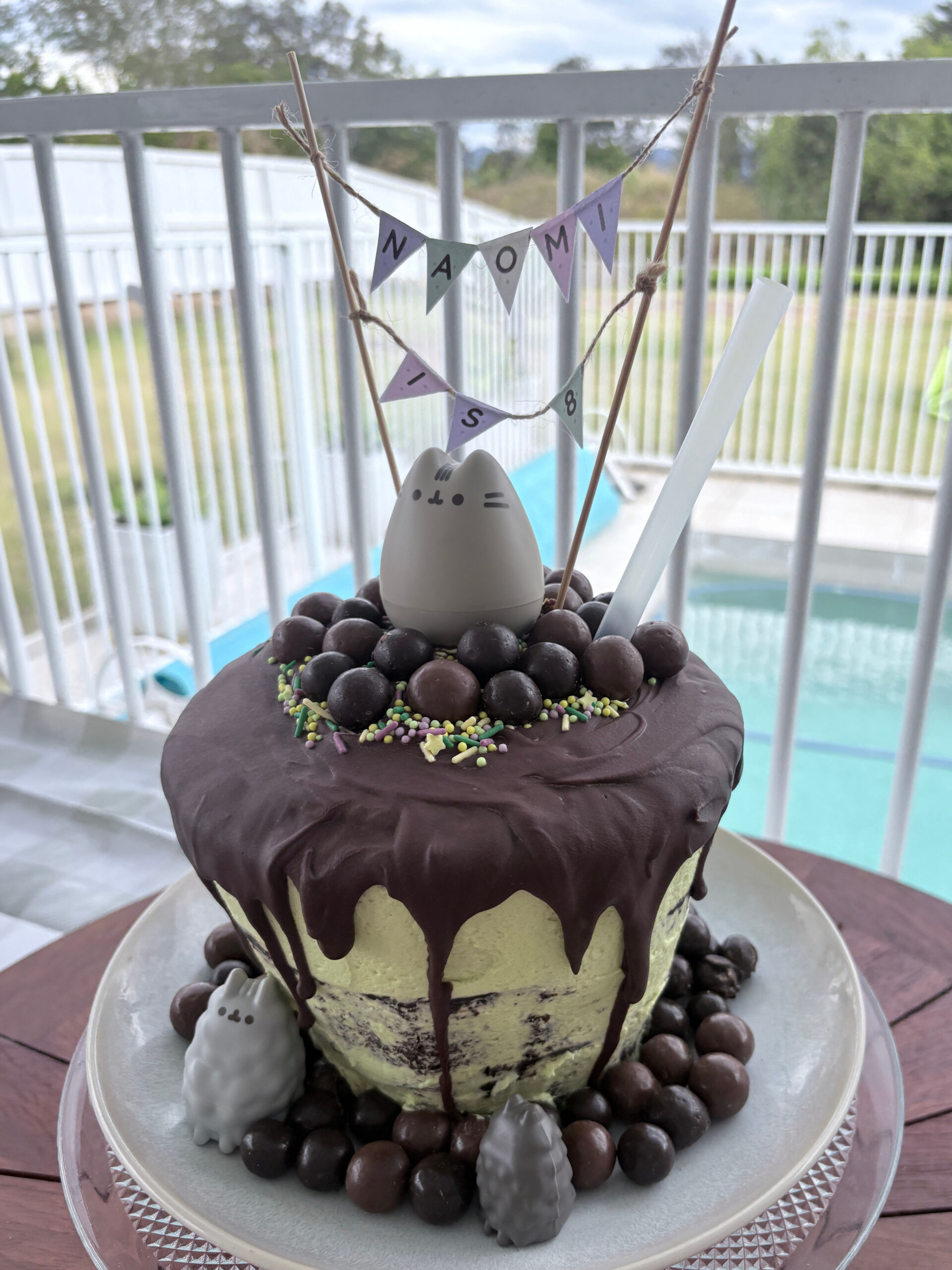 Pusheen Birthday Party Boba Tea Cake 03