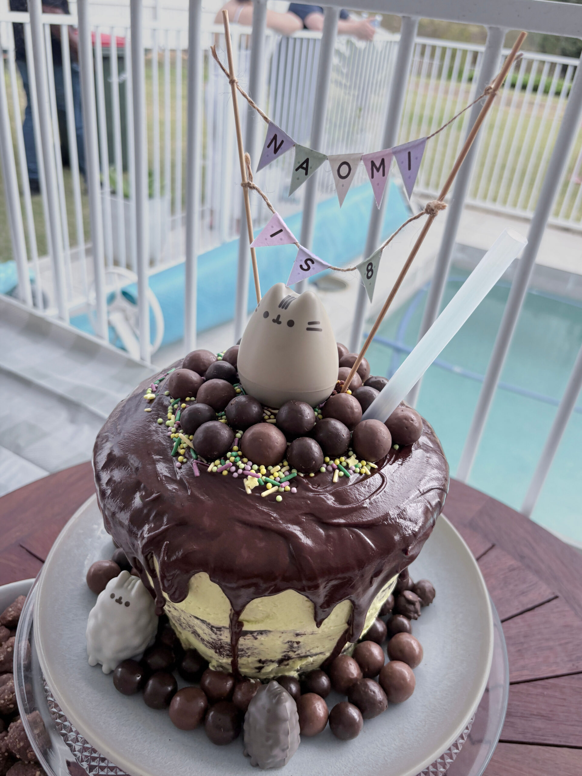 Pusheen Birthday Party Boba Tea Cake CU