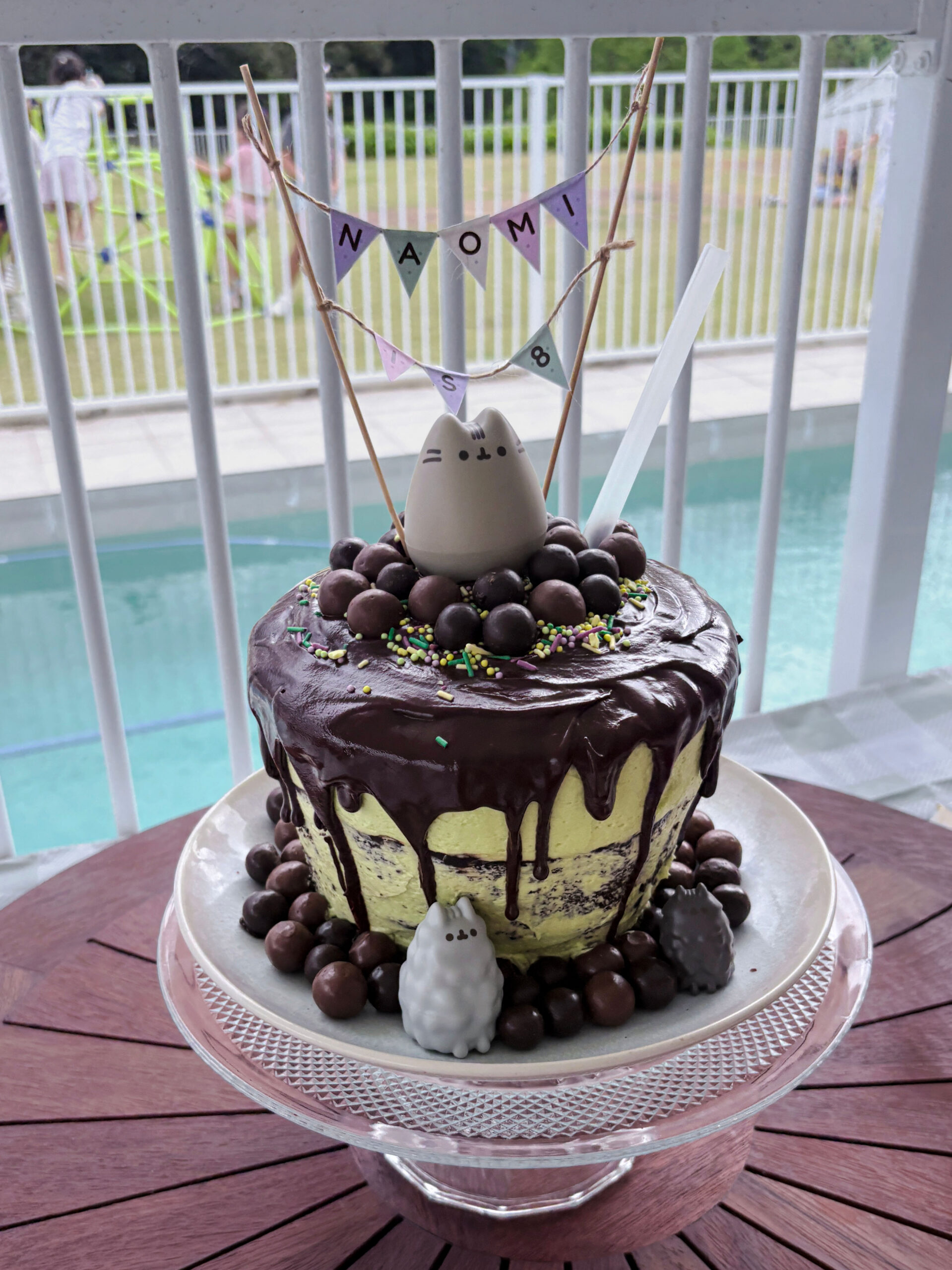 Pusheen Birthday Party Boba Tea Cake