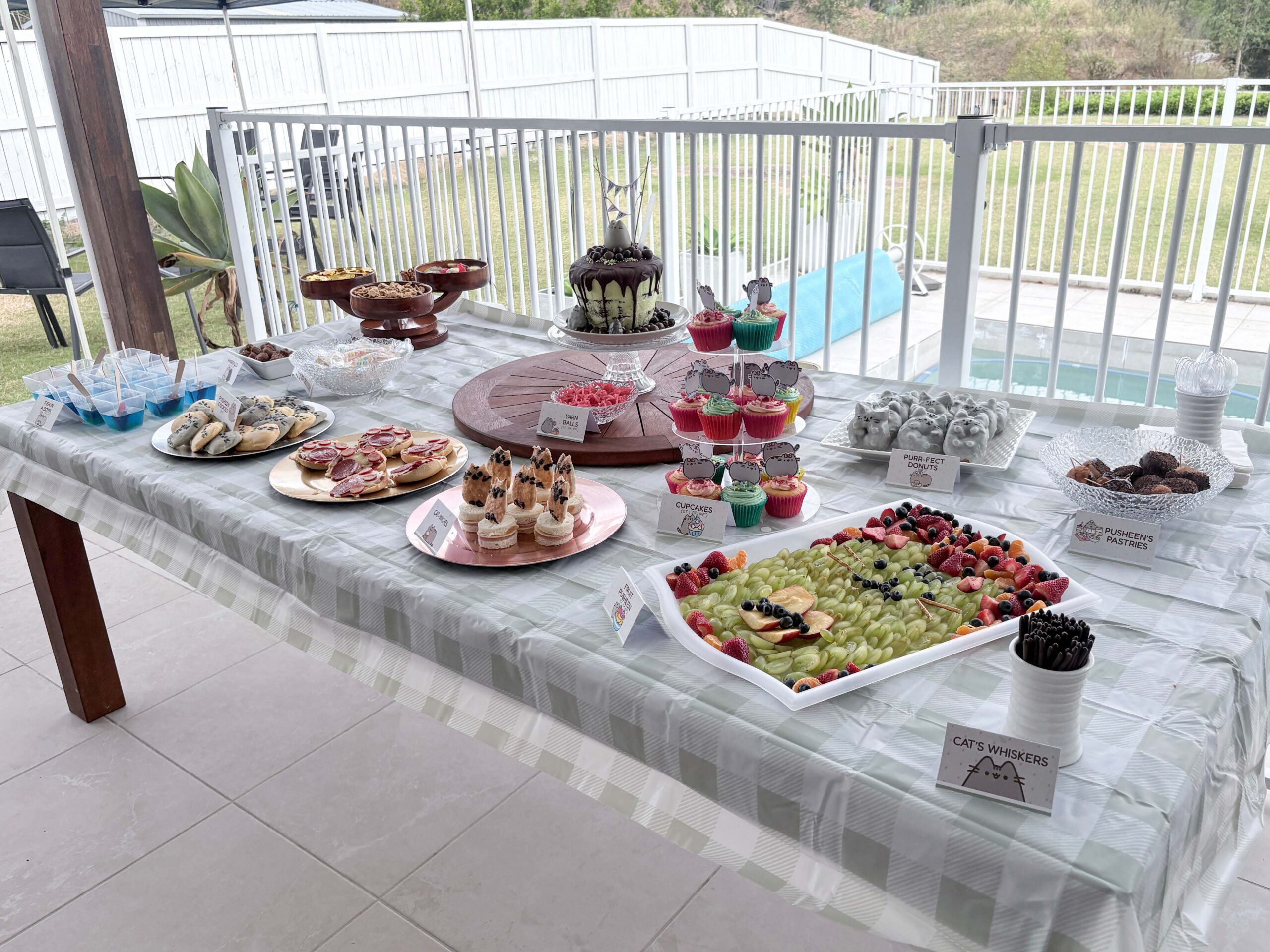 Pusheen Party Food Spread