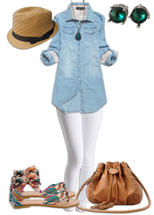 Chambray Shirt Outfit 2