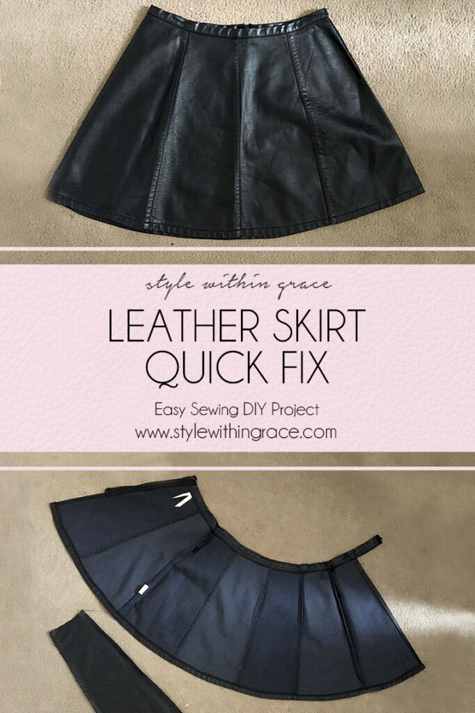 DIY Leather Skirt Quick Fix Title