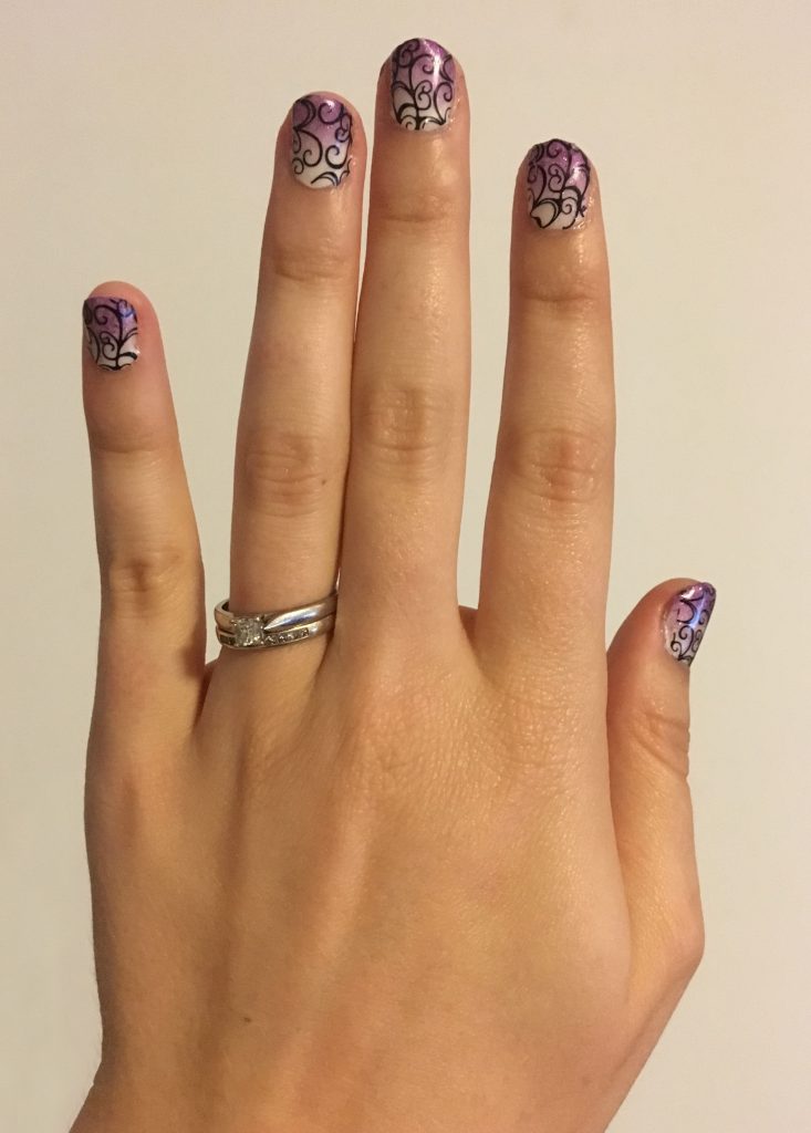 Purple Ombre Swirl Nails 2