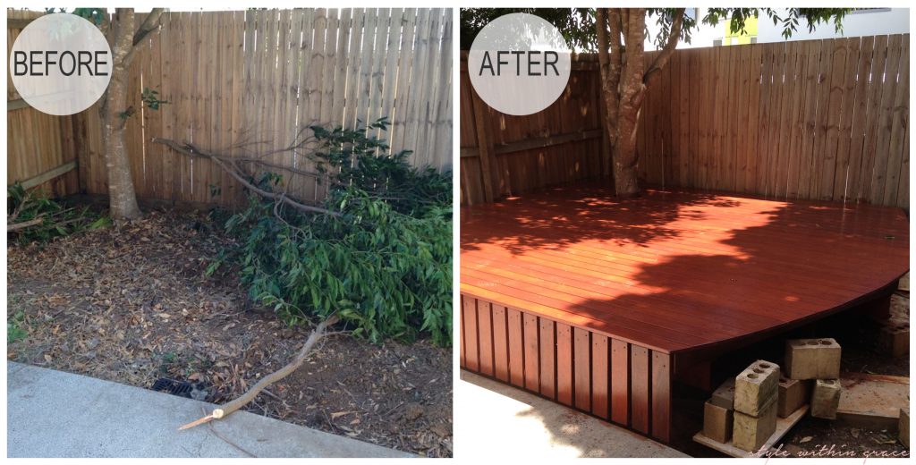 Backyard Deck Before and After 1