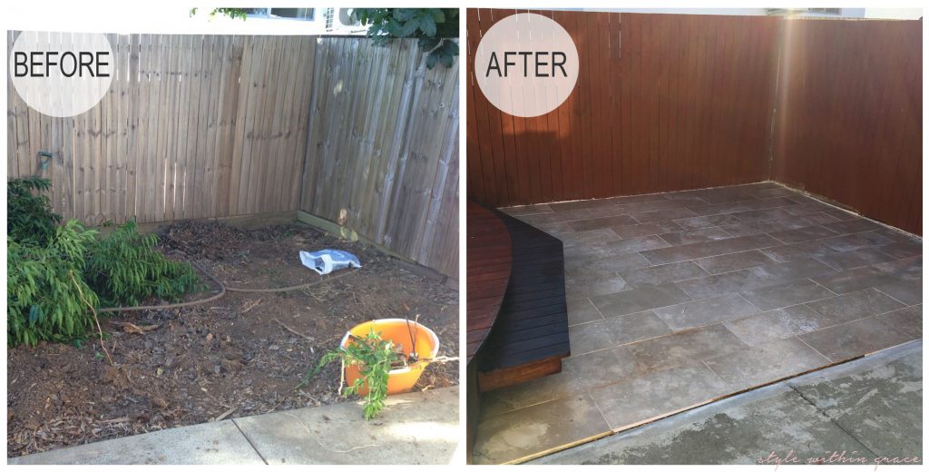 Backyard Deck Before and After