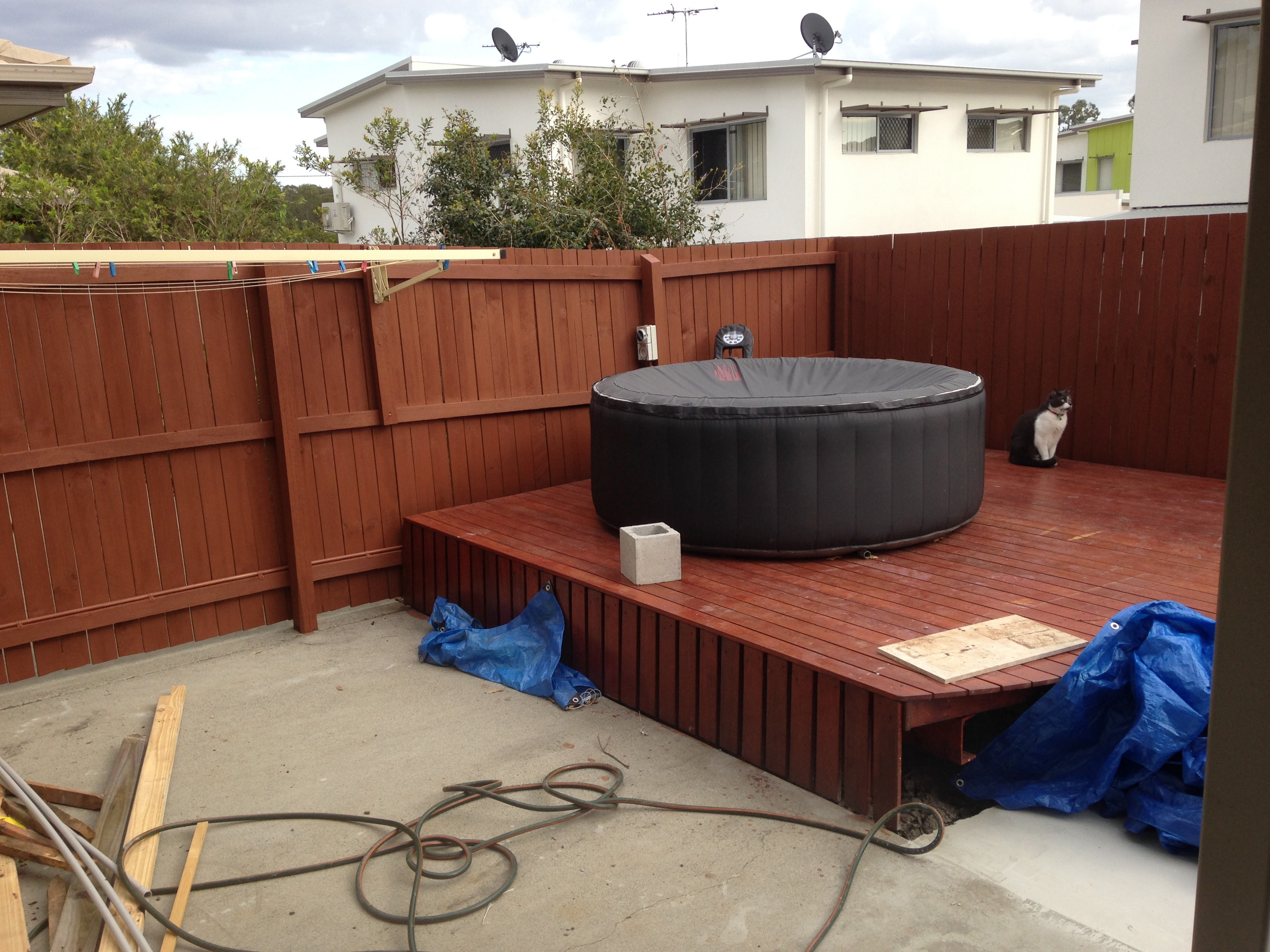 Backyard Makeover Painted Fence