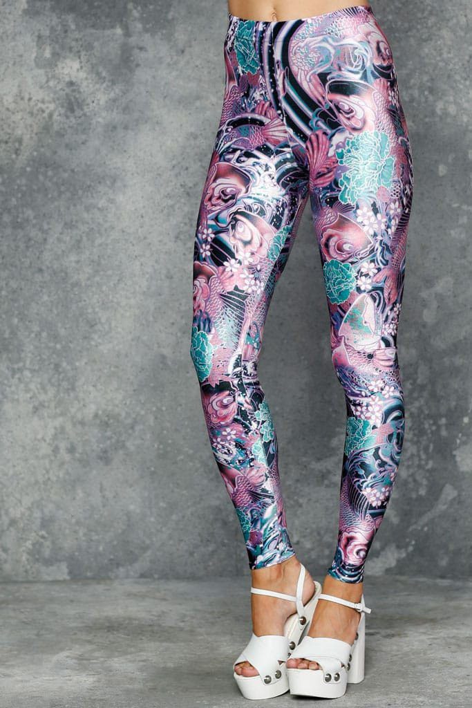 Koi Pink High Waisted Velvet Leggings