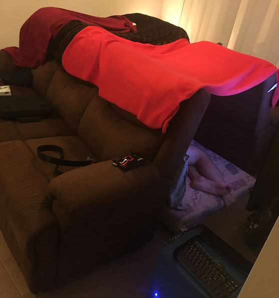 Indoor Camping Blanket Fort 1