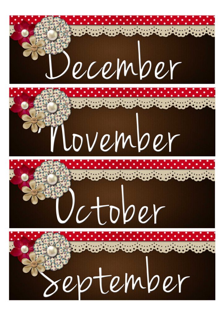 Month Label Printable 1