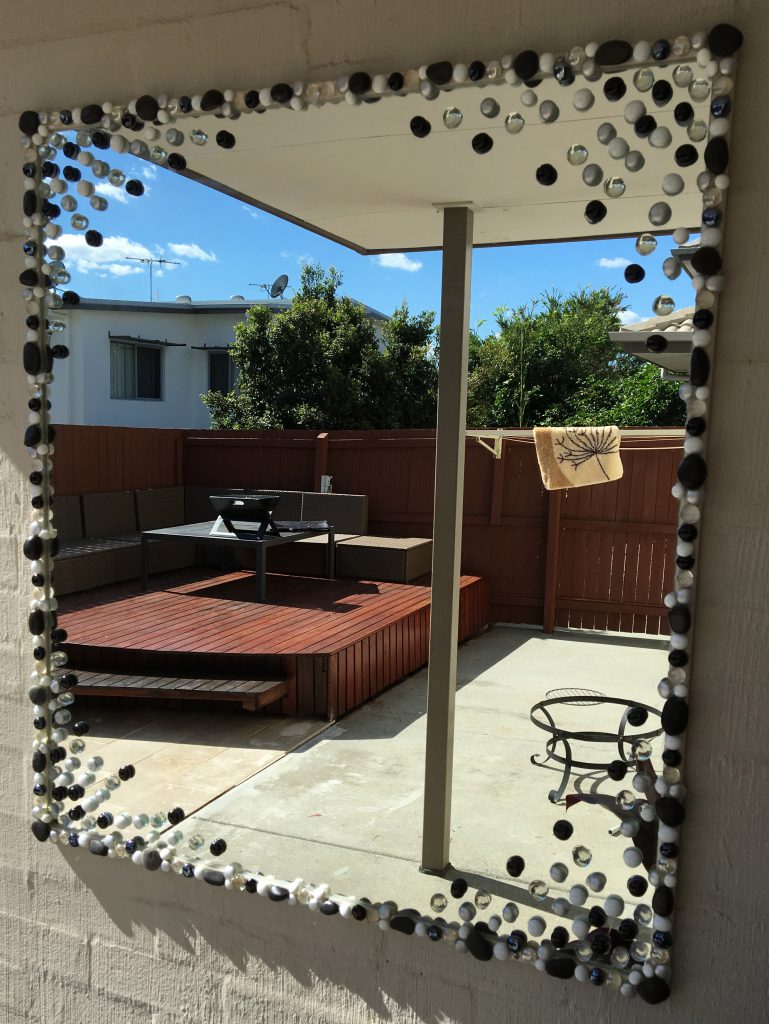 Outdoor Mirror Decoration DIY After 4