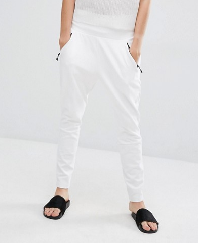 Adidas ZNE White Fitted Sweat Pants