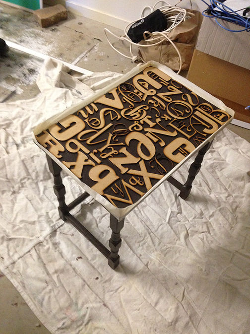 Alphabet Side Table Makeover DIY Step 5