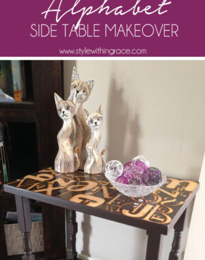 DIY Alphabet Side Table Makeover 2