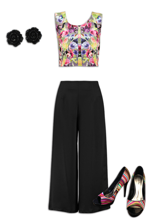 Black Culottes Outfit 8