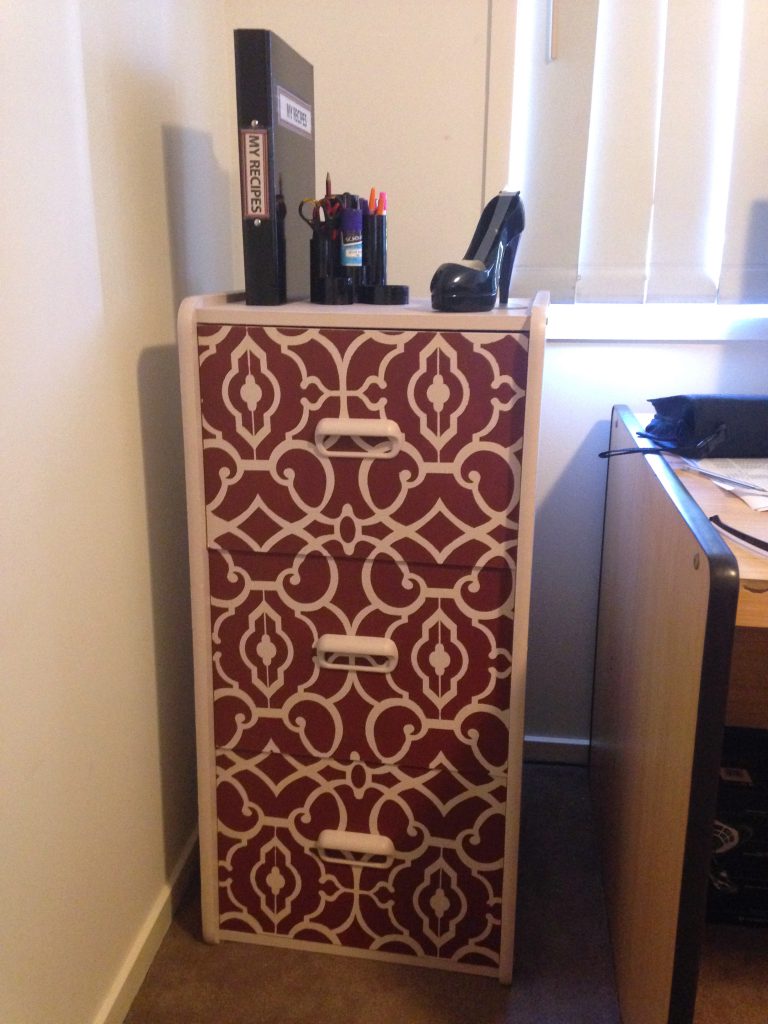 DIY Filing Cabinet Stencil Makeover 1