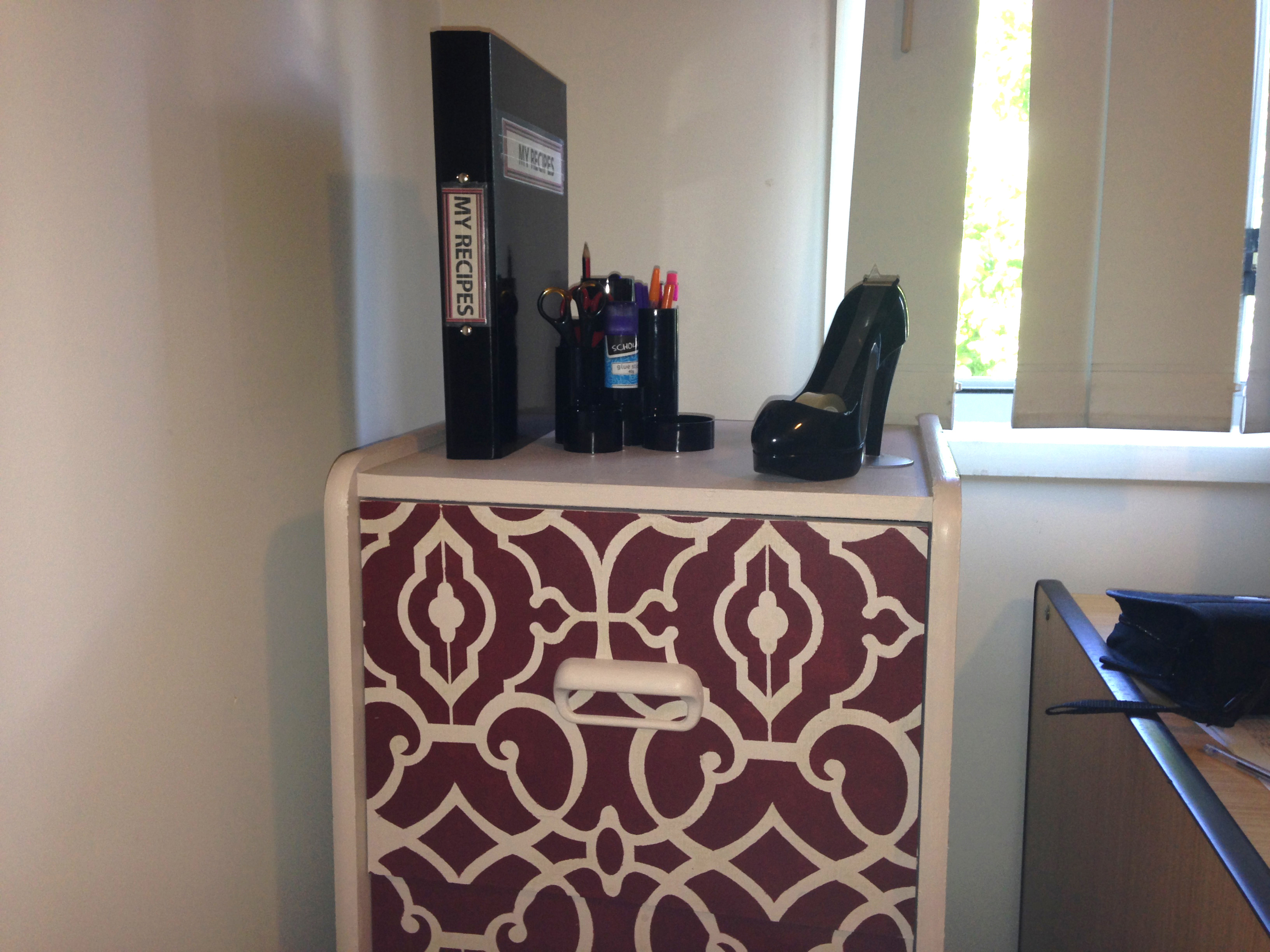 DIY Filing Cabinet Stencil Makeover 3