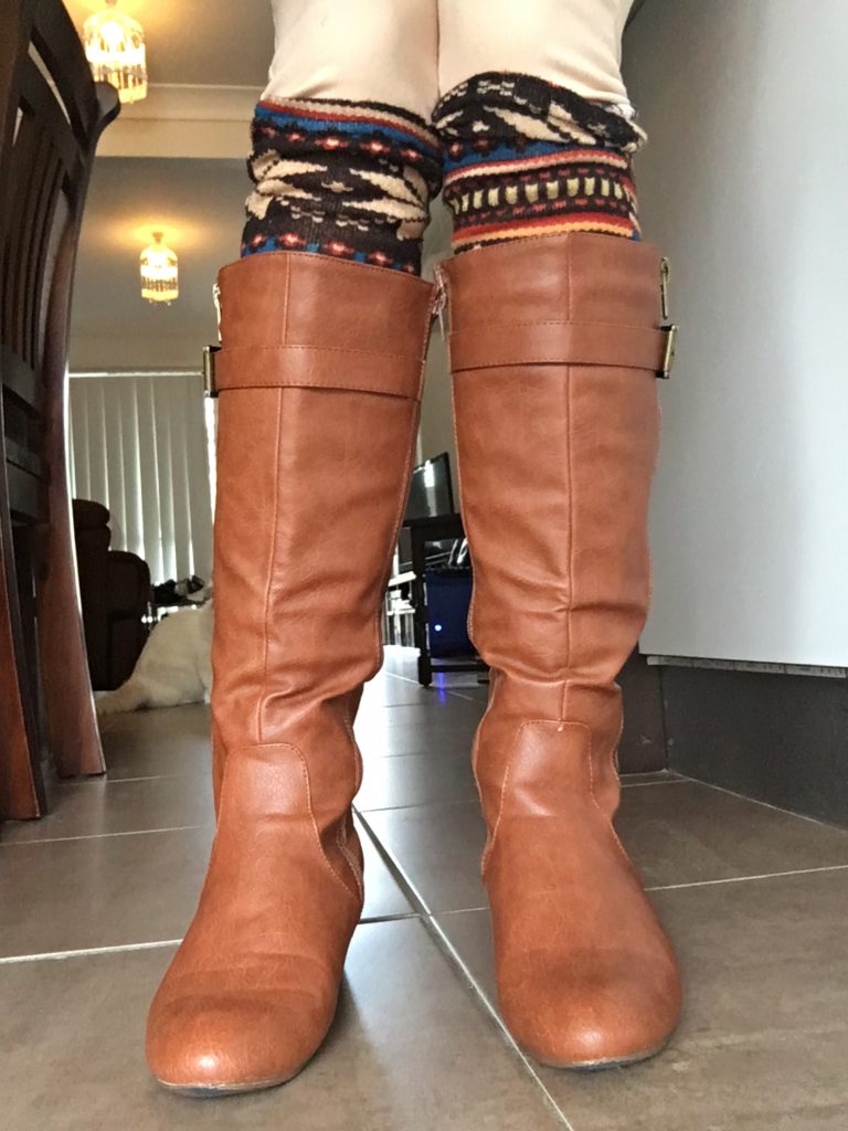 DIY Leggings into Leg Warmers After 3