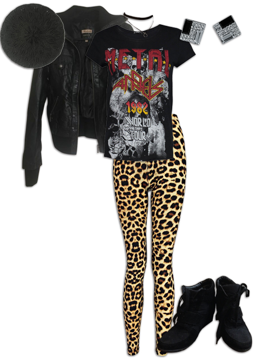 Leopard Print Leggings Graphic Tee Outfit