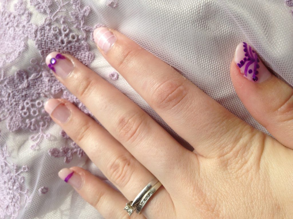 Beautiful Lavender Purple Nail Design! Purple Wedding | Purple Bridal  Earrings | Purple Wedding Jewelry | Spring we… | Bride nails, Lavender nails,  Nail art designs