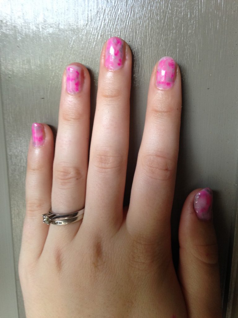 33 Way to Wear Stylish Nails : Pink and Marble Nails