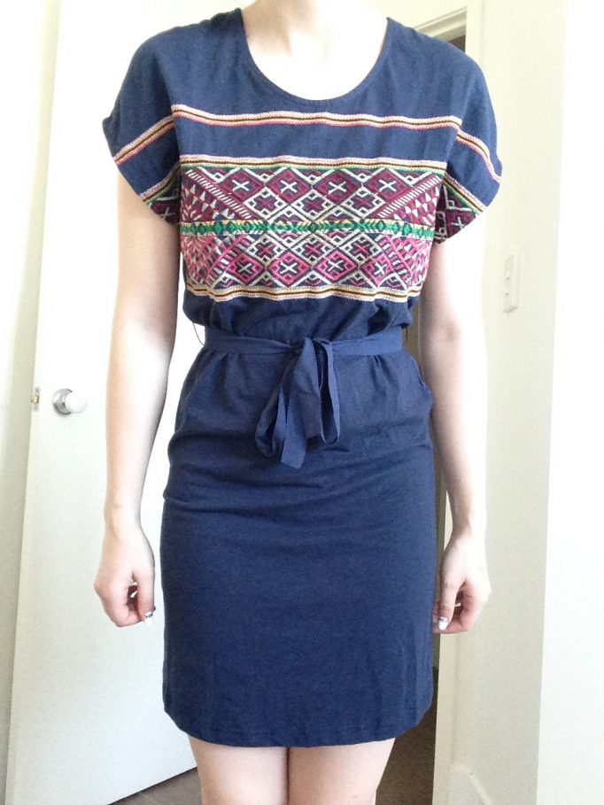 Esley Embroidered Navy Dress