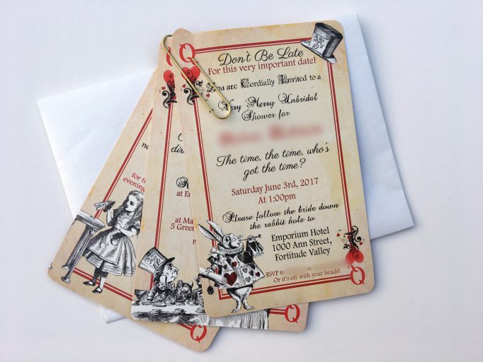 Alice In Wonderland Invitation Templates (Free)