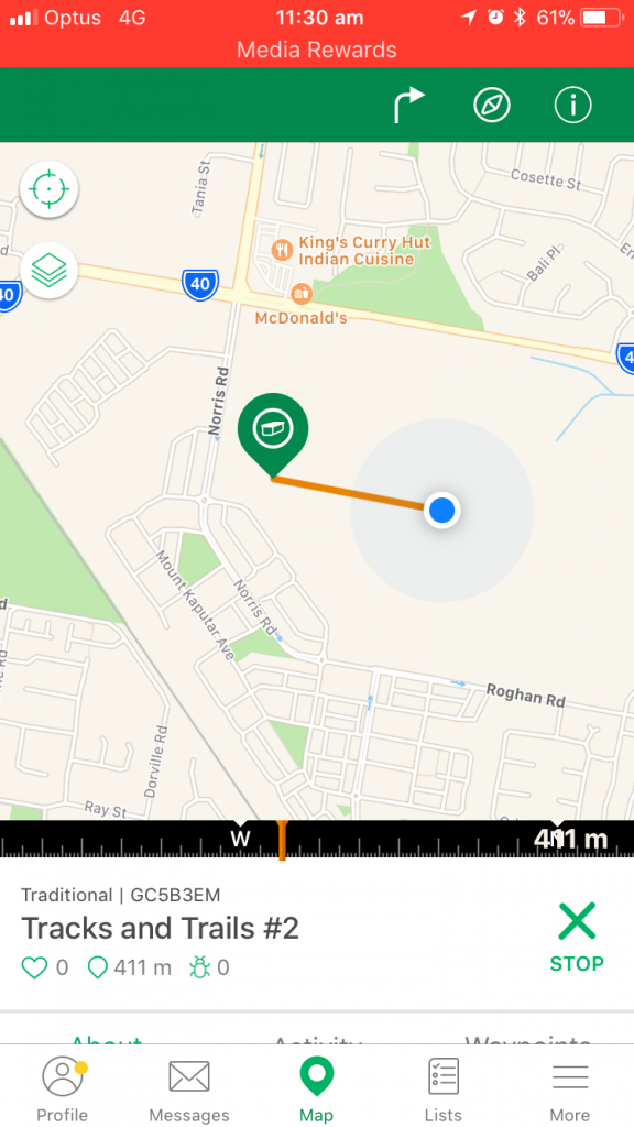 Geocaching App Screenshot