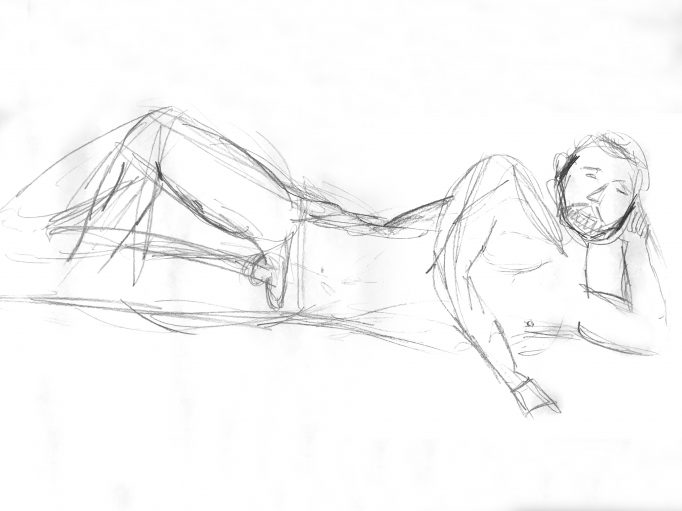 Life Drawing Round Robin Sketch