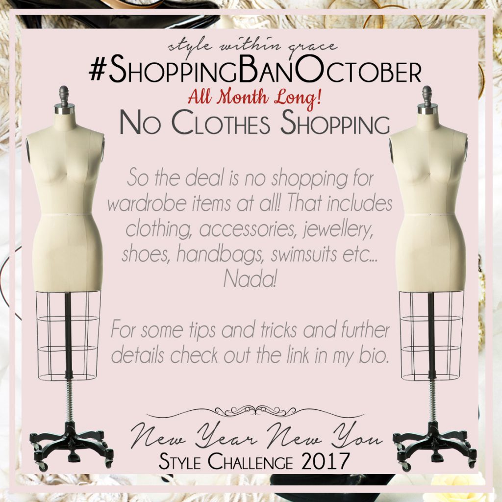 Shopping Ban October Instagram Prompt
