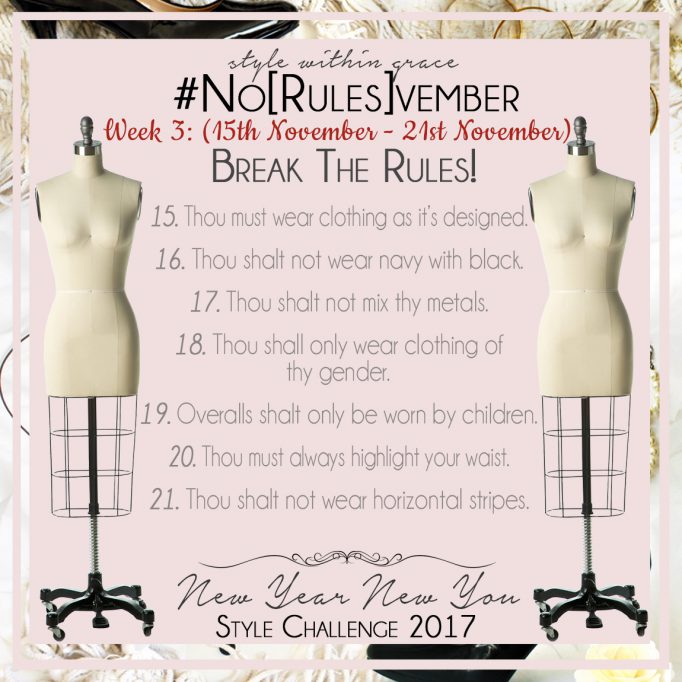 No[Rules]vember Style Prompts Week 3