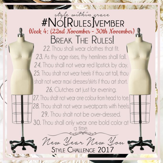 No[Rules]vember Style Prompts Week 4