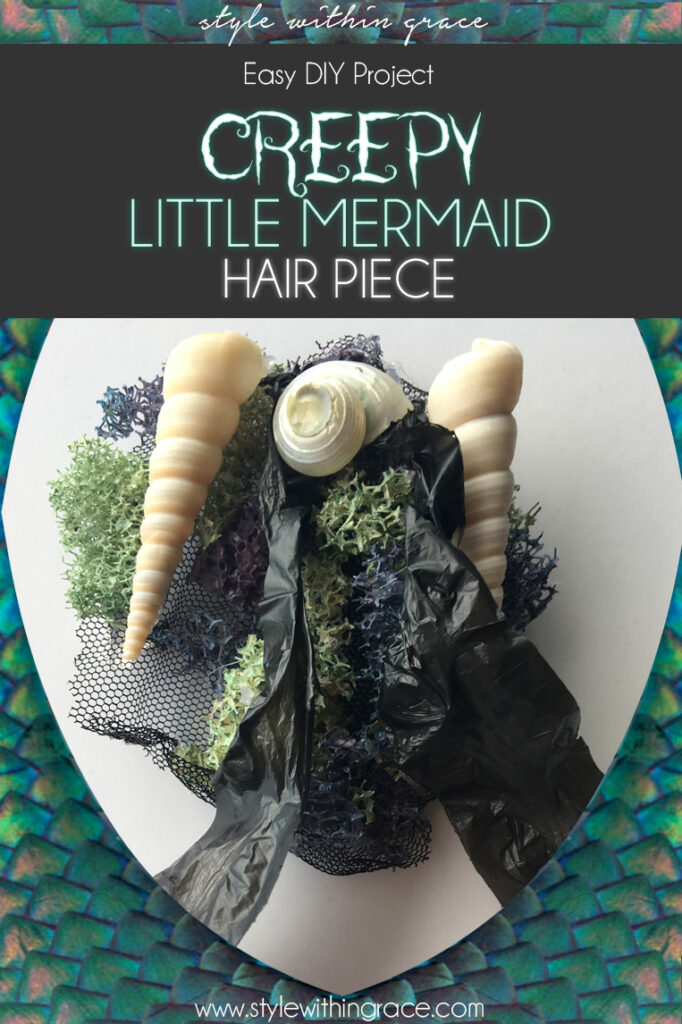 Creepy Little Mermaid Costume Hair Piece DIY - Style Within Grace