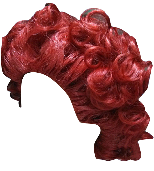 Queen of Hearts Red Curly Wig