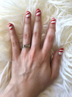 Christmas Candy Cane Nails - Style Within Grace