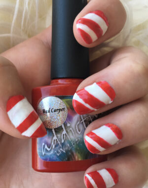 Christmas Candy Cane Nails