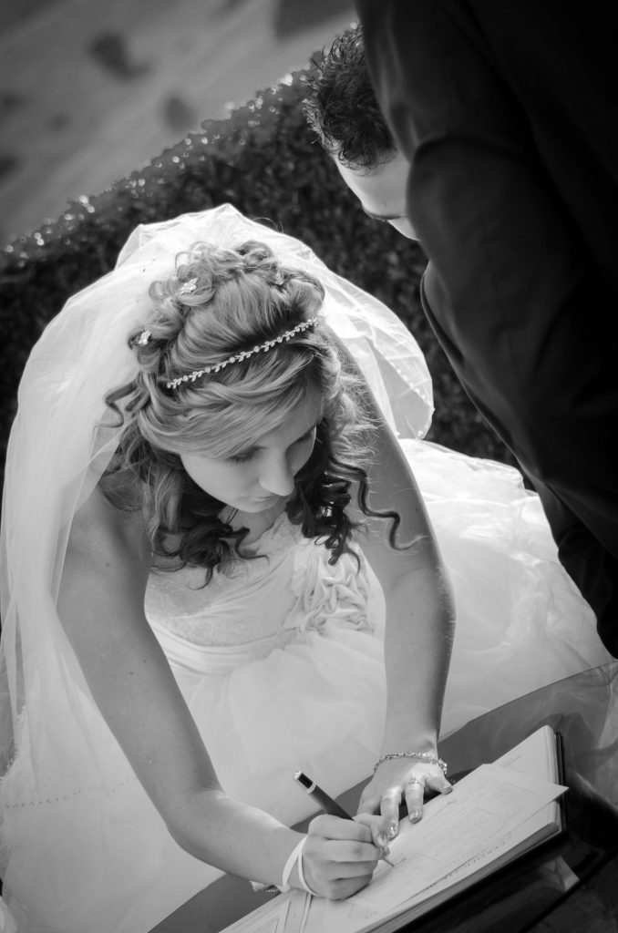 Signing the Wedding Certificate