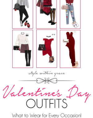 Valentine's Day Outfits Pinterest Graphic