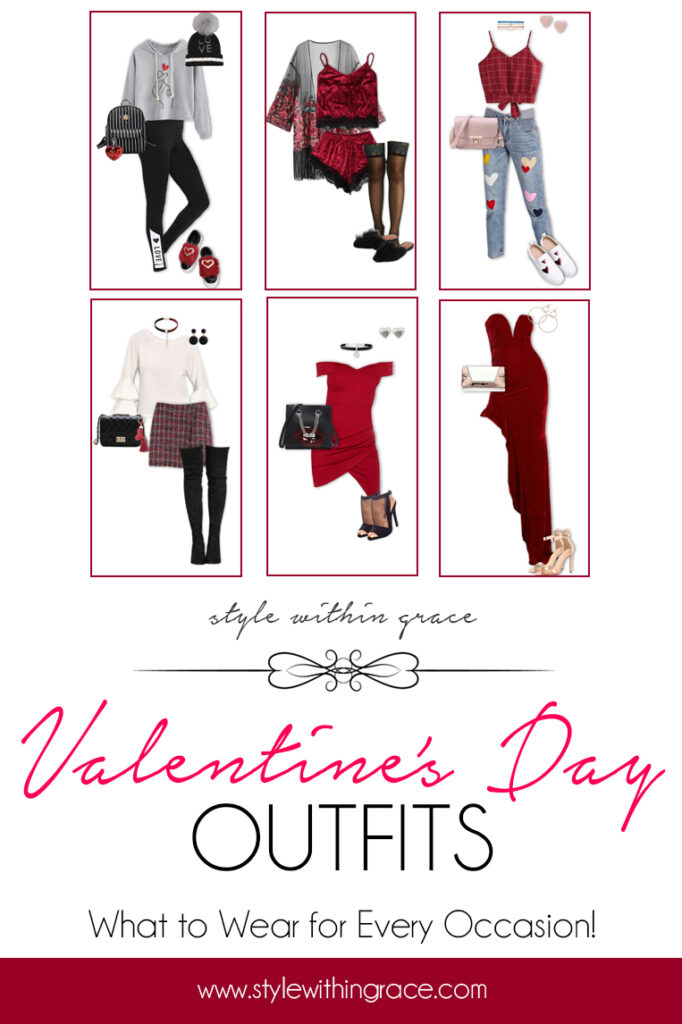 Valentine's Day Outfits Pinterest Graphic