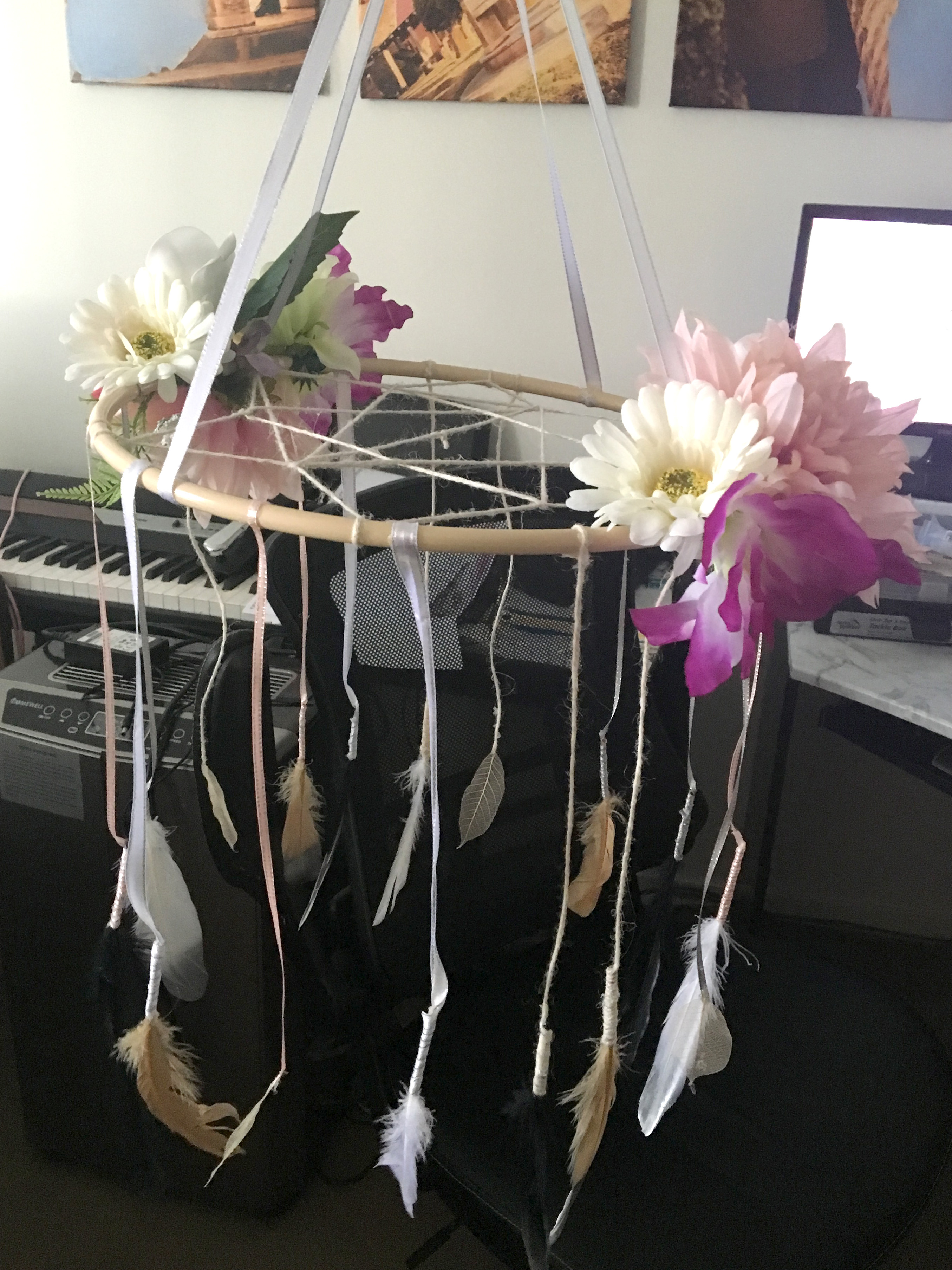 Floral Baby Mobile DIY Step 6-b