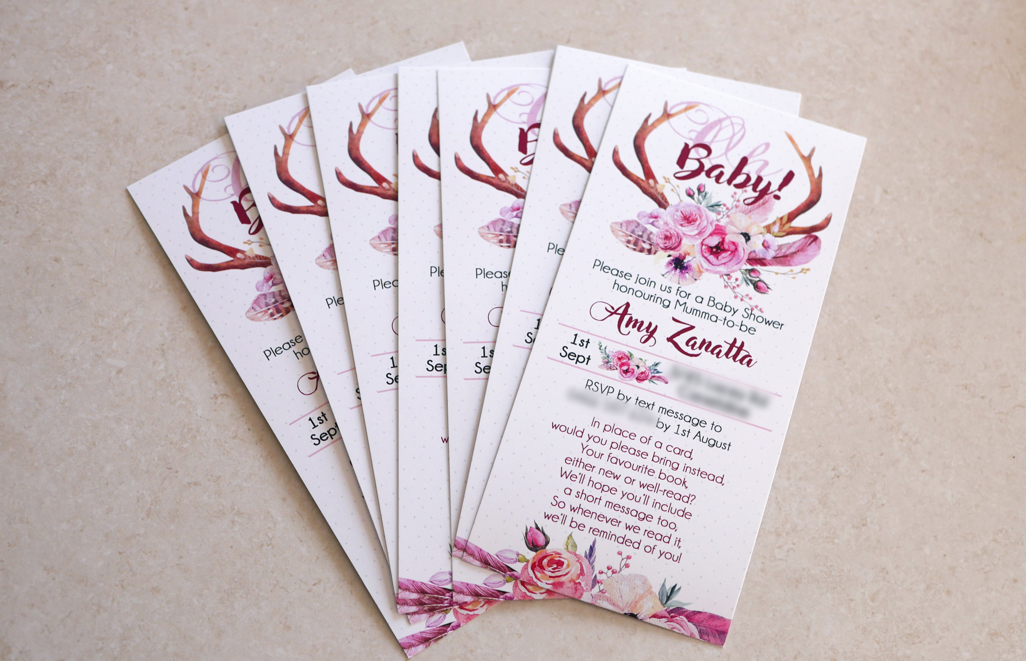 Oh Baby Spring Floral Baby Shower Invites