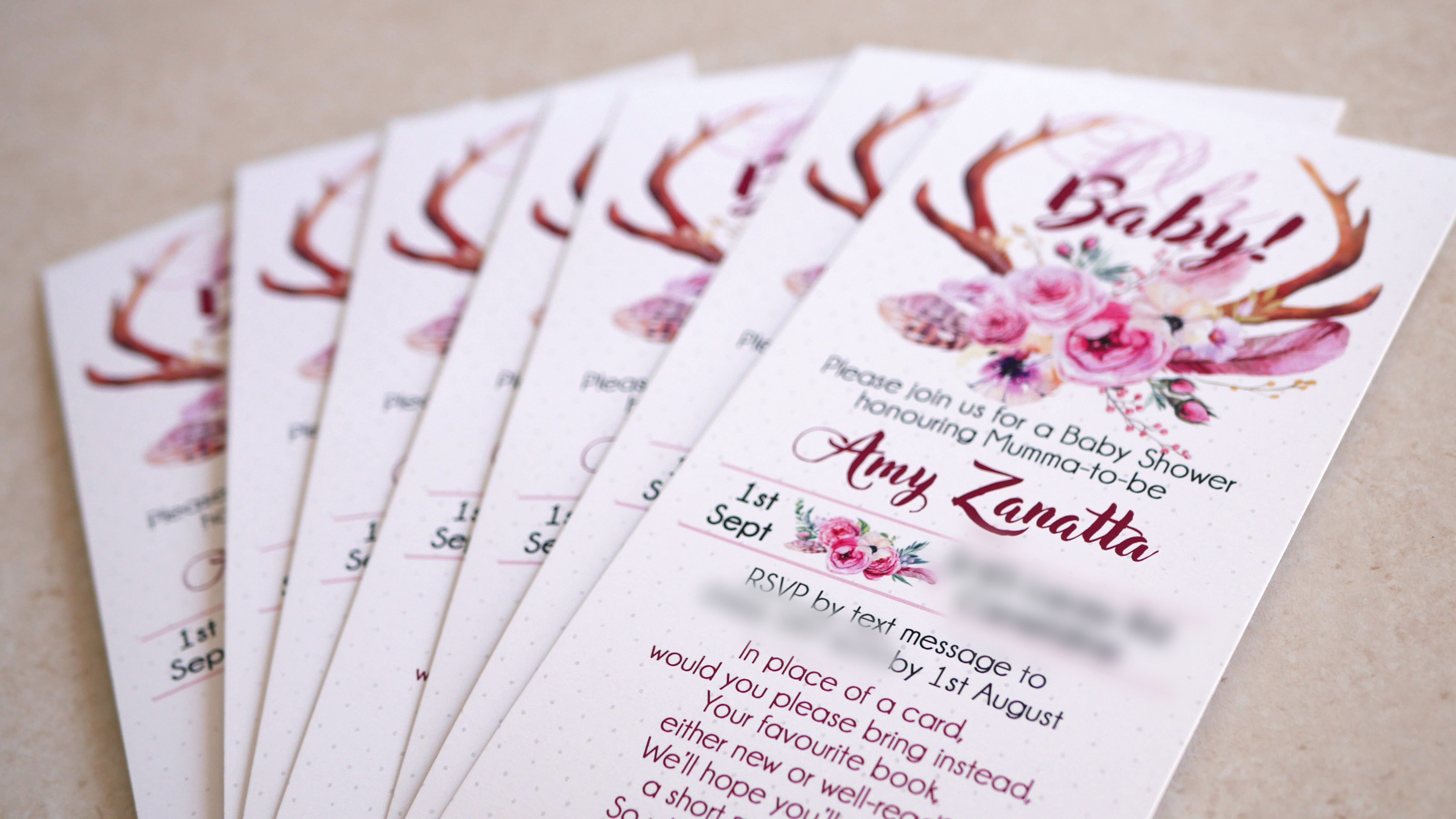 Oh Baby Spring Floral Baby Shower Invites