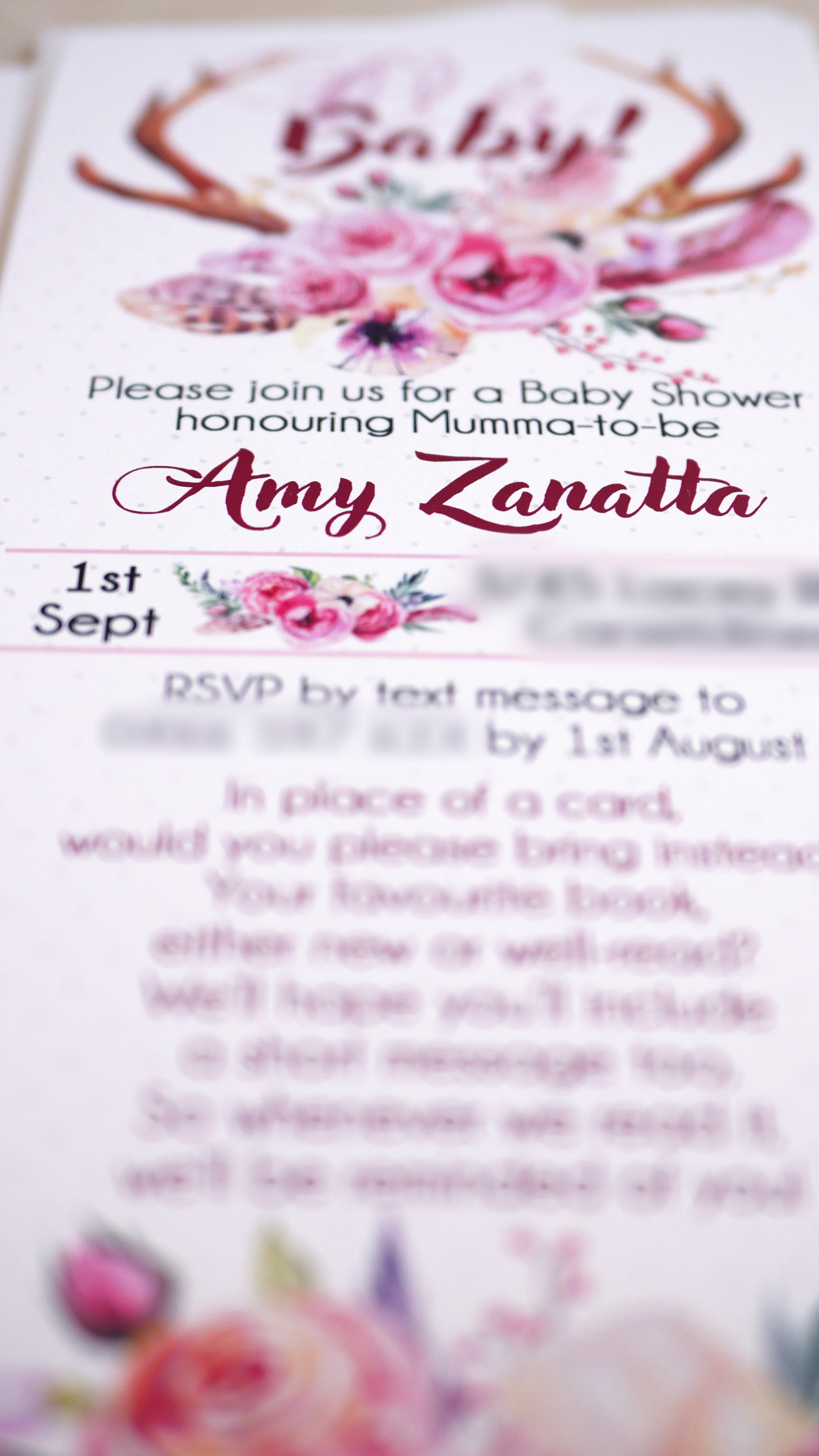 Oh Baby Spring Floral Baby Shower Invites