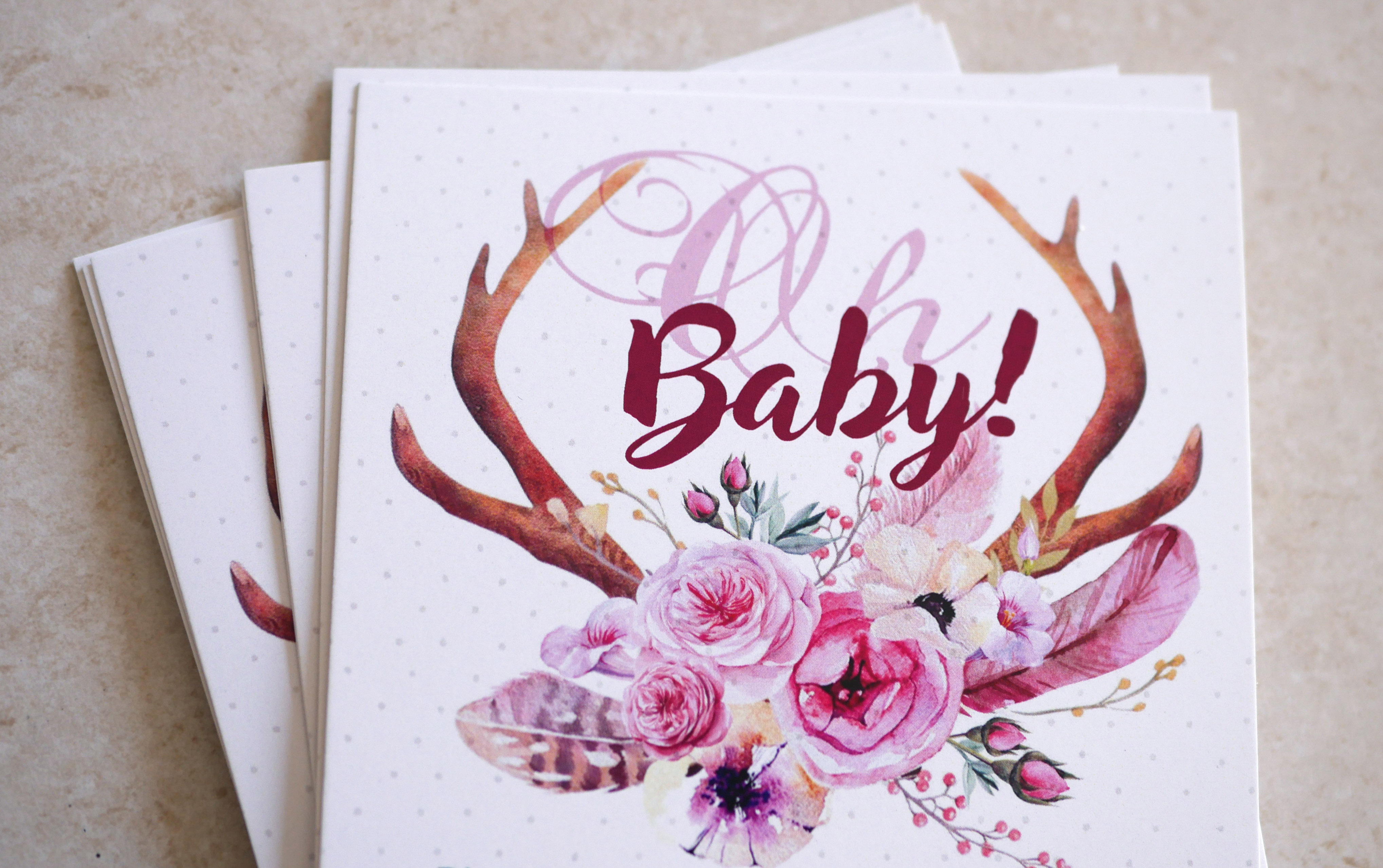 Oh Baby Spring Floral Baby Shower Invites