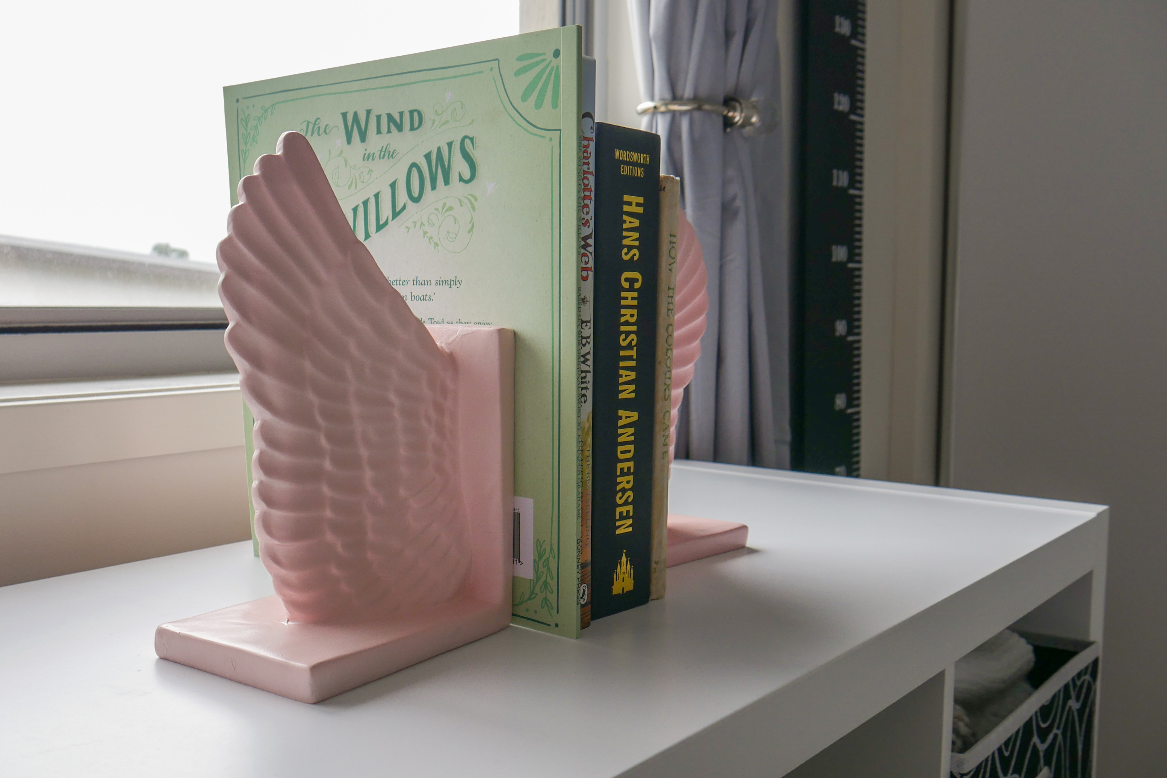 Floral Baby Nursery Reveal Bookshelf Angel Wing Book Ends