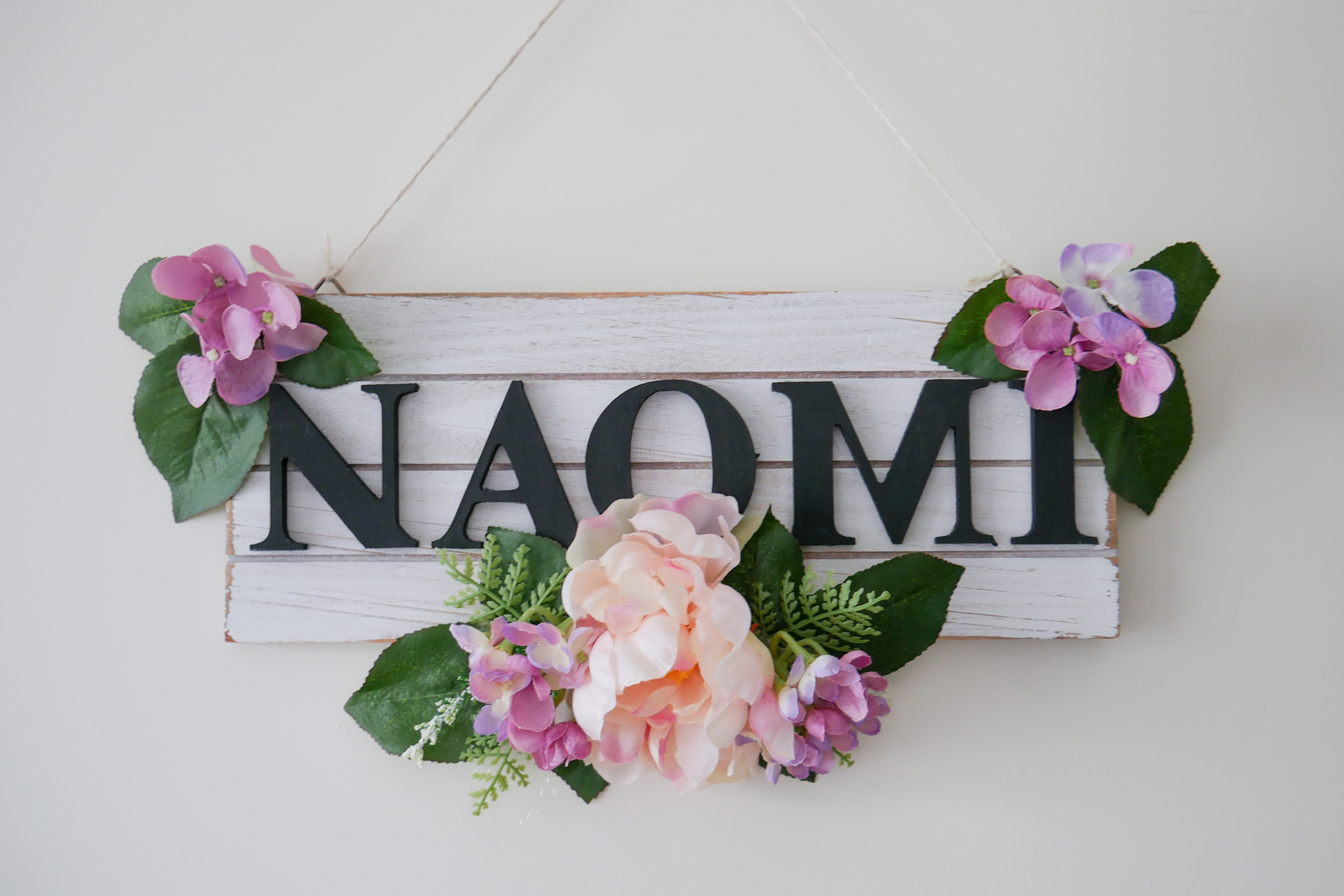 Floral Baby Nursery Reveal Door Name Plaque 1